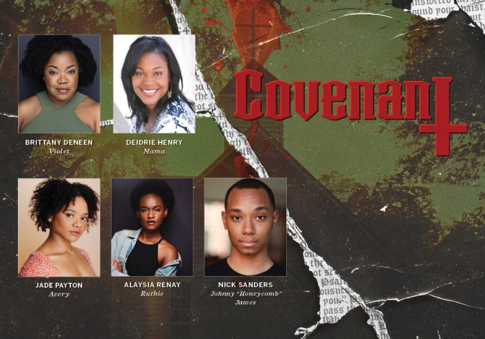 Covenant cast pictured left to right: Brittany Deneen, Deidrie Henry, Jade Payton, Alaysia Renay Duncan, and Nick Sanders.