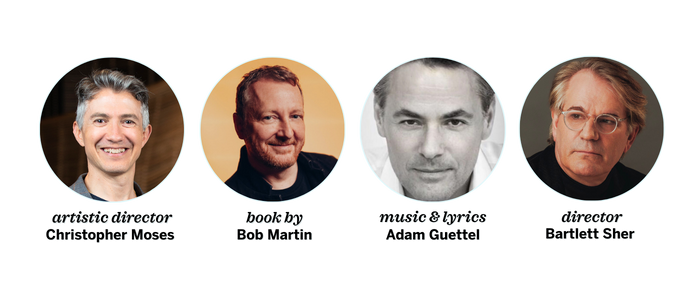 Panel includes Artistic Director Christopher Moses and creative team Adam Guettel, Bob Martin, and Bartlett Sher