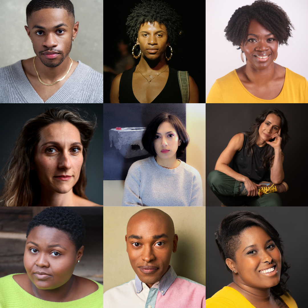 L to R: Justen Ross aka Domino Juicy Balenciaga; N'yomi Stewart aka Omi Juicy Balenciaga; Jade Maia Lambert; Ipek Eginli; Sara Ghazi Asadollahi; Juana Farfán; Anterior Leverett; Damian Lockhart; Jasmine Waters