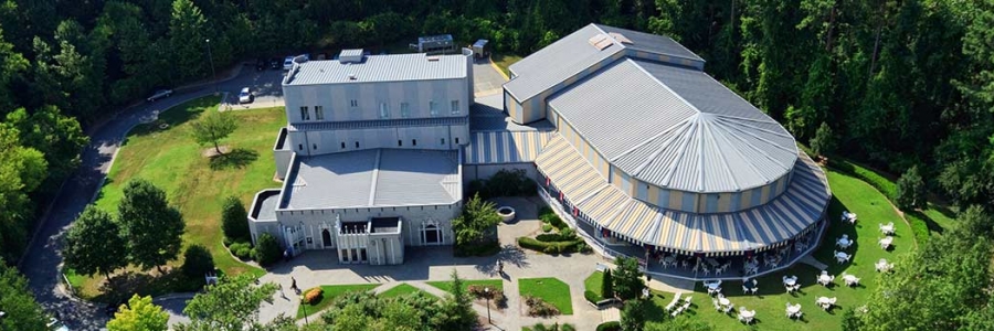 Conant Performing Arts Center at Oglethorpe University, aerial photo