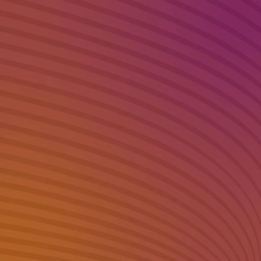 Gradient background with curved lines, transitioning from orange in the lower left corner to purple in the upper right corner.