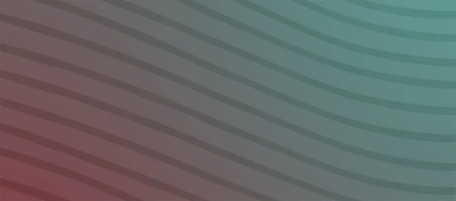 Gradient background with curved, parallel lines. Colors transition from maroon in the lower left corner to teal in the upper right corner.