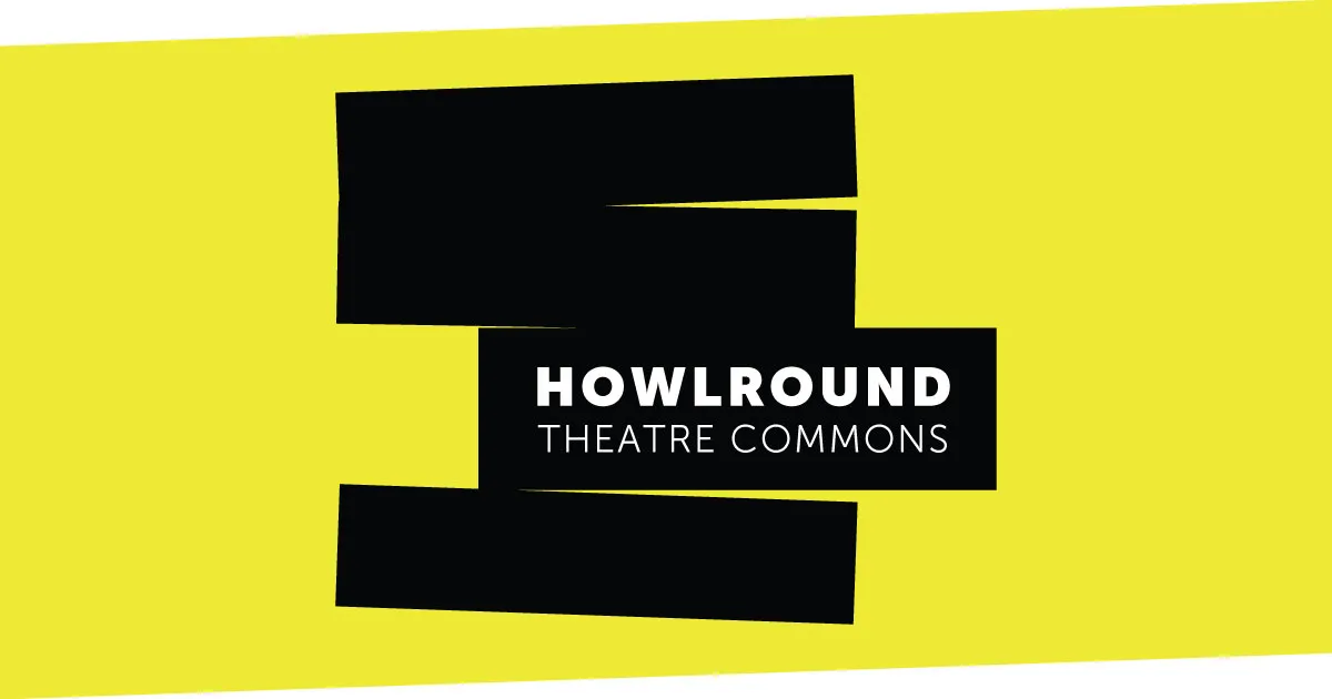 HowlRound Theatre Commons logo with white text on black rectangles over a yellow background.