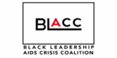 Logo for the Black Leadership AIDS Crisis Coalition (BLACC), with the acronym in bold letters and the letter "A" in red.