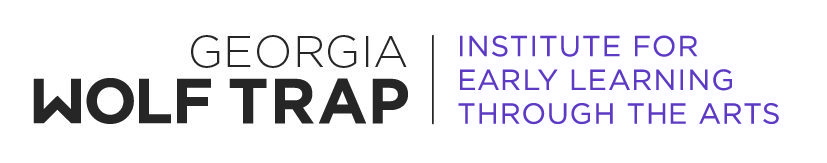 Georgia Wolf Trap logo with the text "Institute for Early Learning Through the Arts" displayed in purple on a white background.