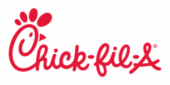 Chick-fil-A logo featuring a red stylized chicken head forming the "C" in "Chick-fil-A," with the brand name written in script font.