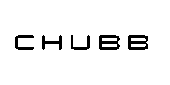 The image displays the word "CHUBB" in bold, black, uppercase letters on a light gray background.