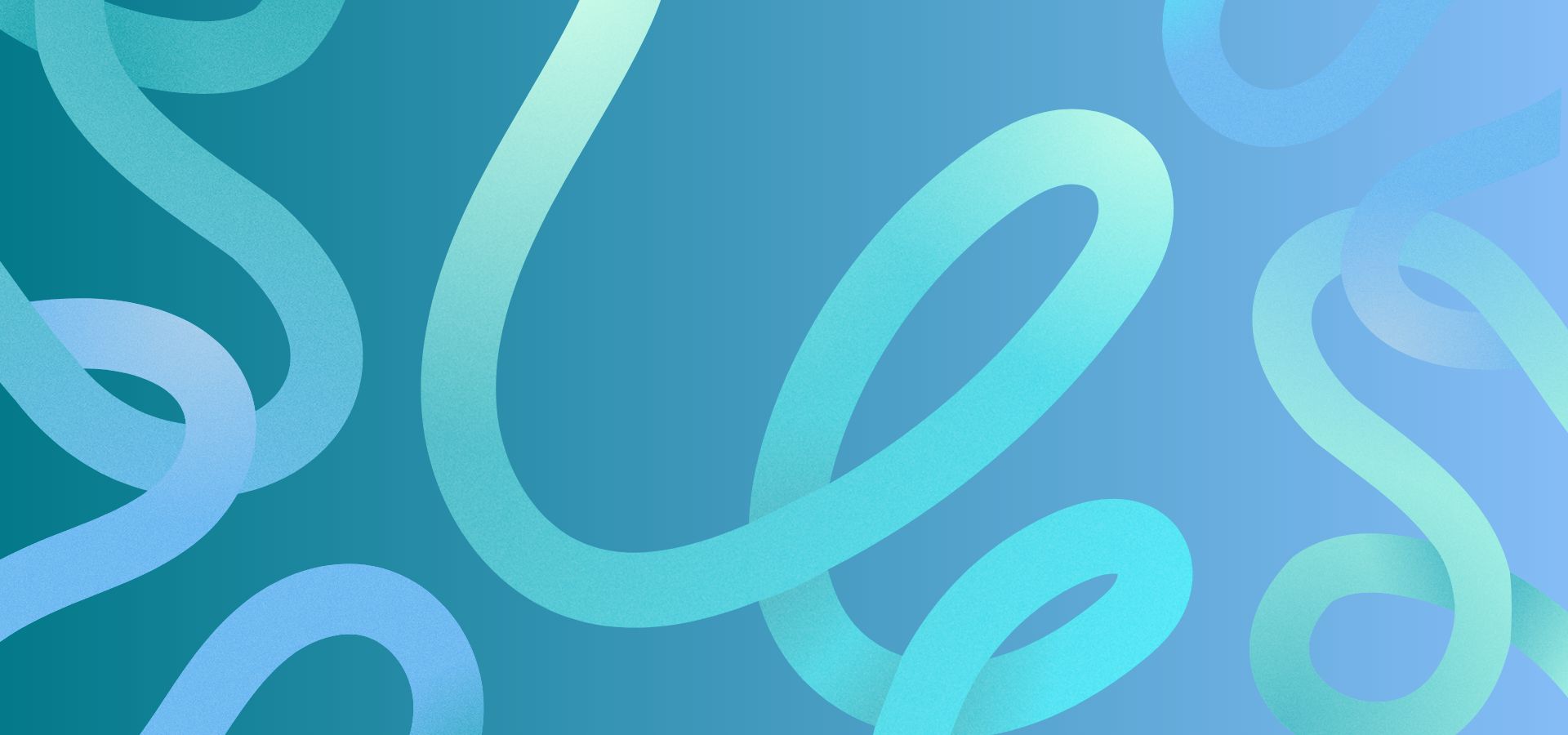 Abstract background with curved, overlapping lines in varying shades of blue and teal on a gradient blue backdrop.