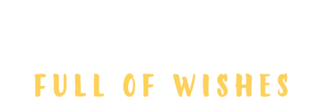 Yellow text reading "FULL OF WISHES" in uppercase, bold font, centered on a white background—echoing the magical spirit of Cinderella A Salsa Fairytale.