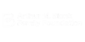 Logo for the Arthur M. Blank Family Foundation, featuring the foundation's name in white text alongside a stylized heart and B symbol, designed to celebrate Alliance in Bloom: A New Event.